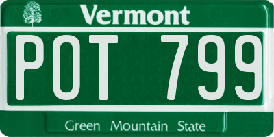 VT license plate POT799