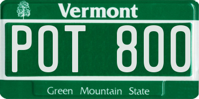 VT license plate POT800