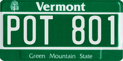 VT license plate POT801