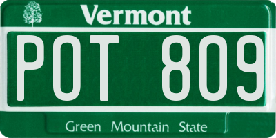 VT license plate POT809