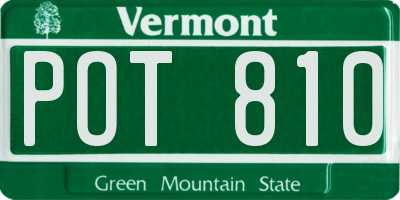 VT license plate POT810