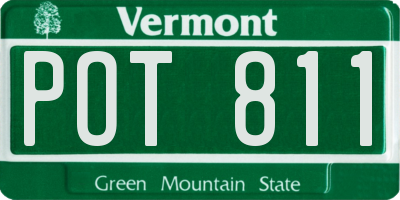 VT license plate POT811