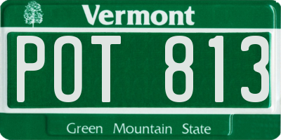 VT license plate POT813