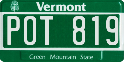 VT license plate POT819
