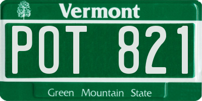 VT license plate POT821