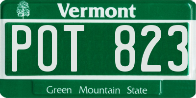 VT license plate POT823