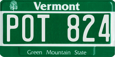 VT license plate POT824
