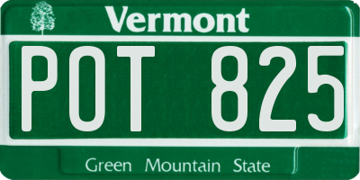 VT license plate POT825