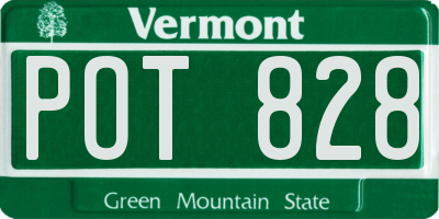 VT license plate POT828