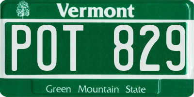 VT license plate POT829