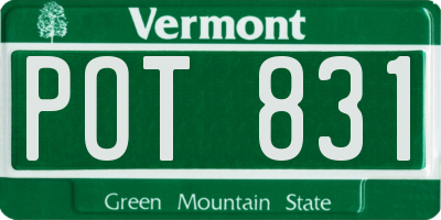 VT license plate POT831