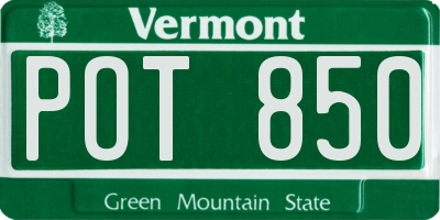 VT license plate POT850