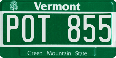 VT license plate POT855