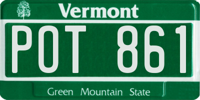 VT license plate POT861