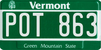 VT license plate POT863