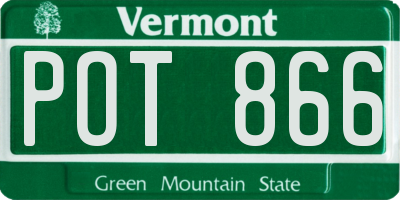 VT license plate POT866