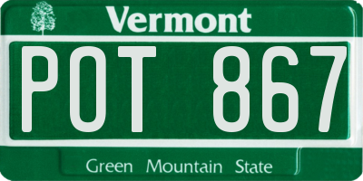 VT license plate POT867