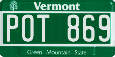 VT license plate POT869