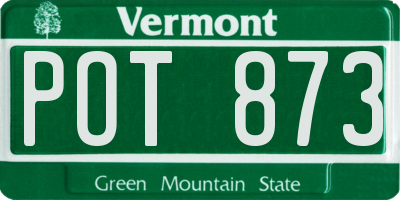 VT license plate POT873