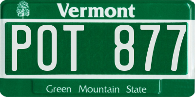 VT license plate POT877