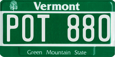 VT license plate POT880