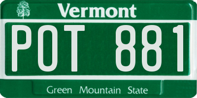 VT license plate POT881