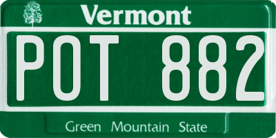 VT license plate POT882
