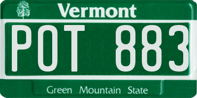 VT license plate POT883