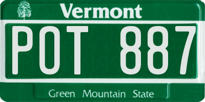 VT license plate POT887