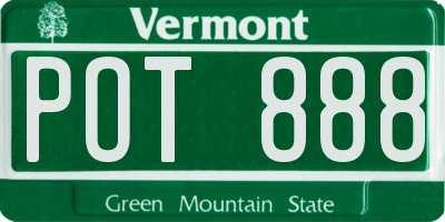 VT license plate POT888
