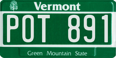 VT license plate POT891