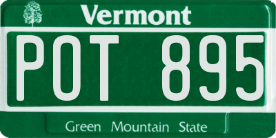 VT license plate POT895