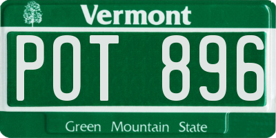 VT license plate POT896
