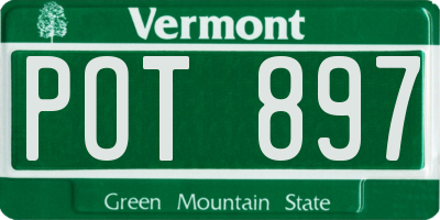 VT license plate POT897