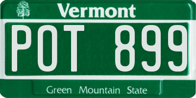VT license plate POT899