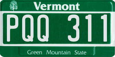 VT license plate PQQ311