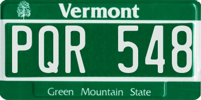 VT license plate PQR548