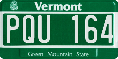 VT license plate PQU164