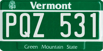VT license plate PQZ531