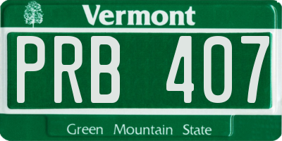 VT license plate PRB407