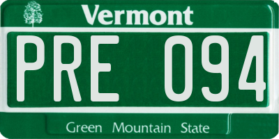 VT license plate PRE094