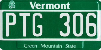 VT license plate PTG306