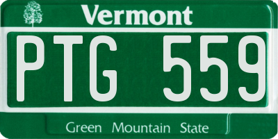 VT license plate PTG559