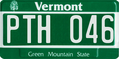 VT license plate PTH046