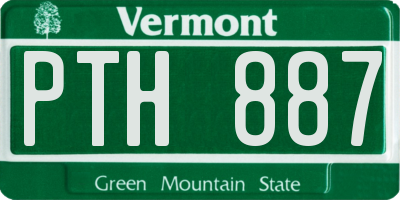 VT license plate PTH887