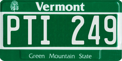 VT license plate PTI249