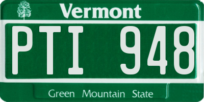 VT license plate PTI948