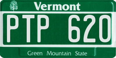 VT license plate PTP620