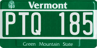 VT license plate PTQ185