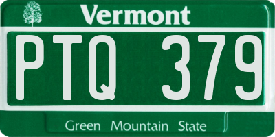 VT license plate PTQ379